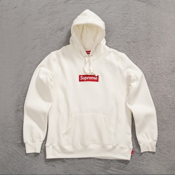 real white supreme hoodie